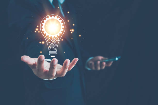 istock Innovation. Hands holding light bulb for Concept new idea concept with innovation and inspiration, innovative technology in science and communication concept. 1437616180