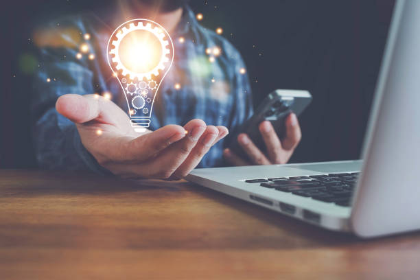 istock Innovation. Hands holding light bulb for Concept new idea concept with innovation and inspiration, innovative technology in science and communication concept. 1437616211