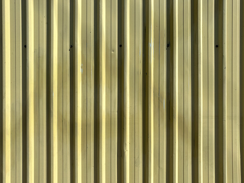 Yellow Corrugated Iron Factory Wall
