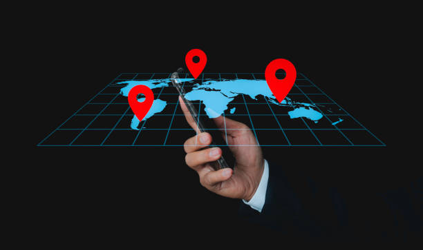 istock Location point, icon maps and find places in the online system. 1437622624