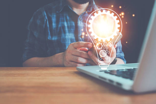 istock Innovation. Hands holding light bulb for Concept new idea concept with innovation and inspiration, innovative technology in science and communication concept. 1437622629