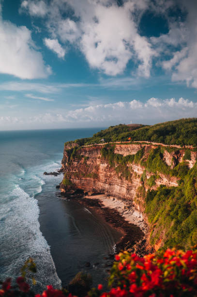 Cliff over the sea. Beautiful landscape of Bali island, Indonesia.