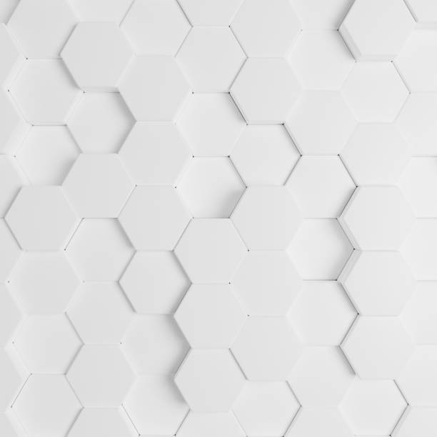 istock 3D rendering Futuristic Honeycomb Mosaic, abstract Background. Realistic geometric mesh cell structure. Sci-fi background with hexagon grid. 1437625437