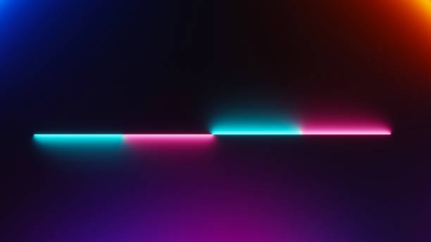 istock 3d render of illuminated neon and light glowing on dark scene. Speed light moving lines. Abstract simple Colorful lighting neon background. 1437626221