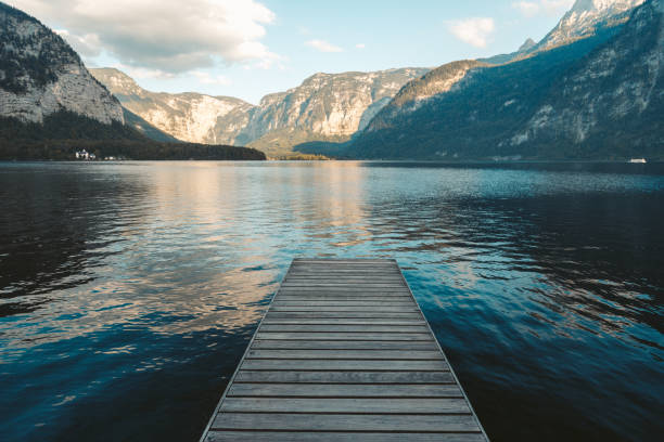 istock Pier at a lake in Hallstatt, Austria 1437626997