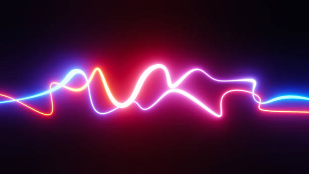 istock 3d render of illuminated neon and light glowing on dark scene. Speed light moving lines. Abstract simple Colorful lighting neon background. 1437627527