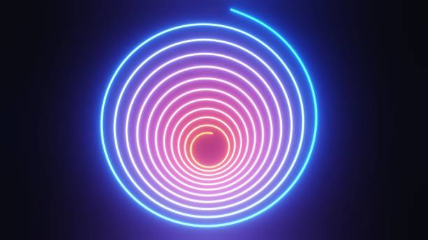 istock 3d render of illuminated neon and light glowing on dark scene. Speed light moving lines. Abstract simple Colorful lighting neon background. 1437628147