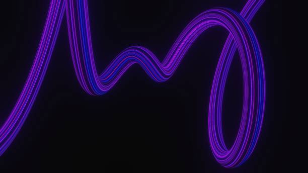 istock 3d render of illuminated neon and light glowing on dark scene. Speed light moving lines. Abstract simple Colorful lighting neon background. 1437628495