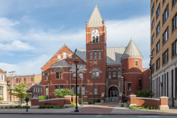 Morgantown, United States – June 16, 2020: Photograph of the Monongalia County Court House Building in Morgantown, West Virginia.