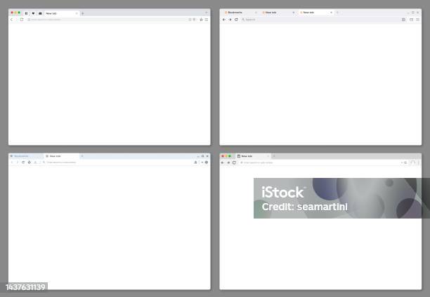 Web Browser Window Interface Vector Mockups Stock Illustration ...