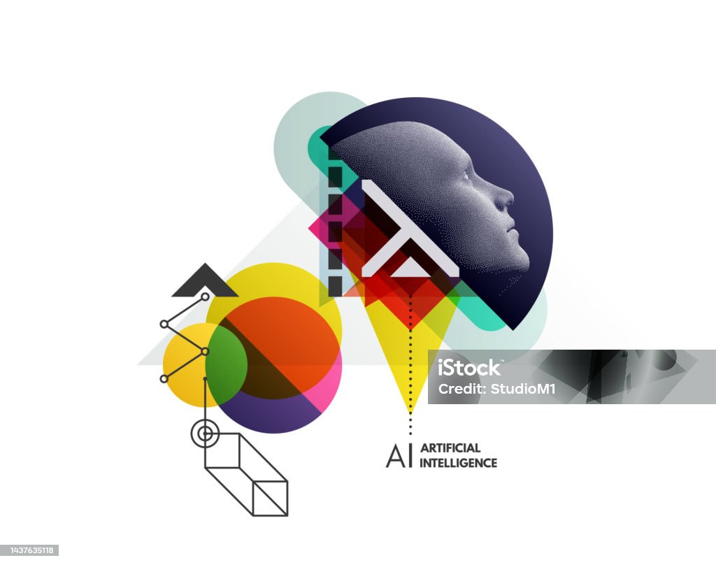 Machine Learning Futuristic Artificial Intelligence Concept Art ...