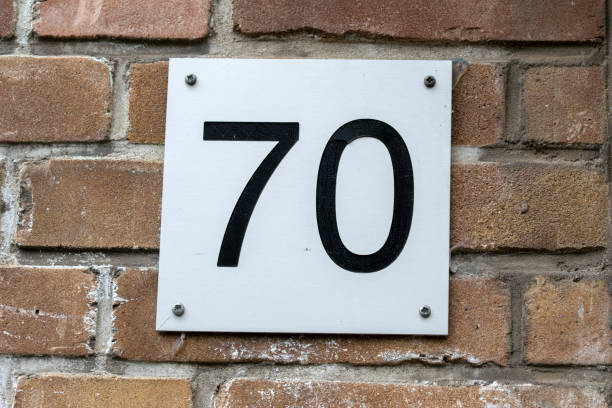 istock Close Up House Number 70 At Amsterdam The Netherlands 1437635332