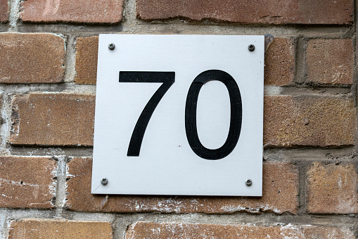 Close Up House Number 70 At Amsterdam The Netherlands 15-9-2022