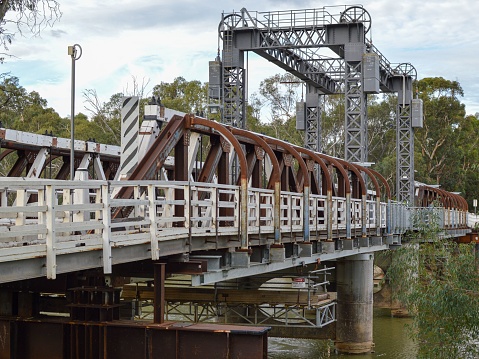 Old railway track in country Australia still in use in south-east Queensland