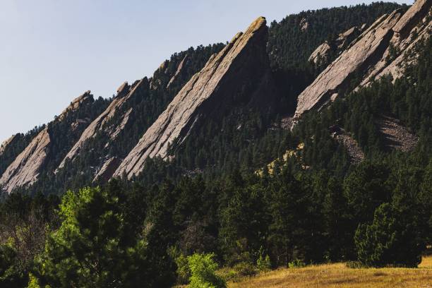 istock Beautiful shot of the flatirons cliffs in Boulder, Colorado 1437638189