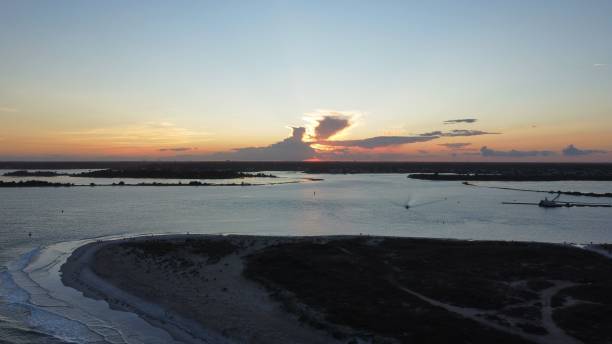 istock Drone shot of the sunset 1437639558