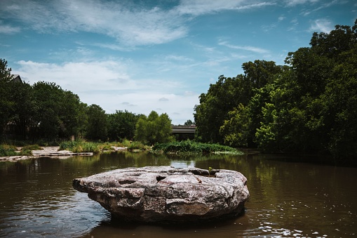 A beautiful shot of the lake in Round Rock, Texas
