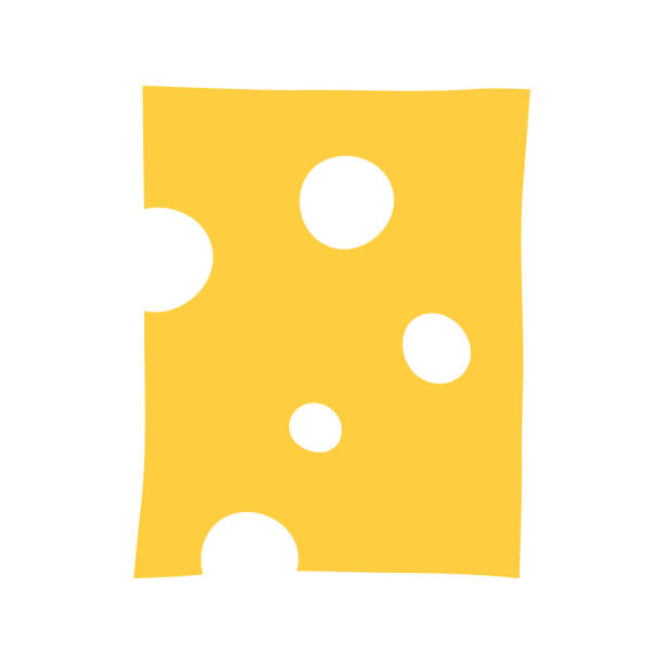 Sliced cheese icon. Pieces of cheese. Flat style. Vector illustration Sliced cheese icon. Pieces of cheese. Flat style. Vector illustration, isolated on white background. swiss cheese slice stock illustrations