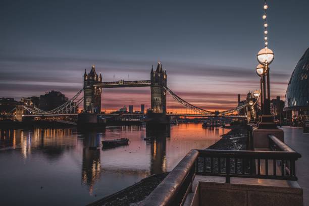 istock Tower Bridge over the River Thames at twilight in London, England 1437641323