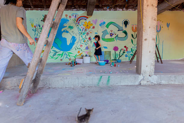 istock Girl makes an ecology mural 1437647270