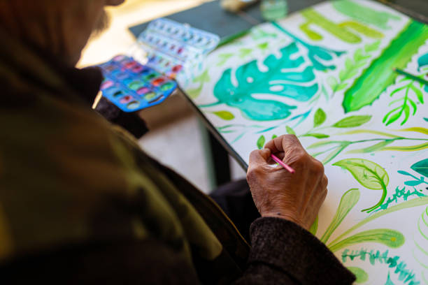 istock Painting leaves on the paper 1437650395