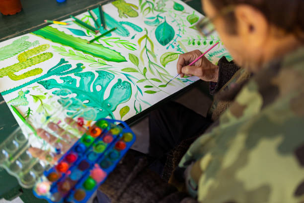 istock Creating art with watercolor paints 1437650515