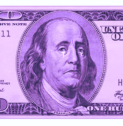 Benjamin Franklin Face Crying Stock Illustration - Download Image Now