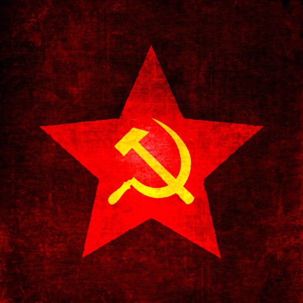 red sickle and hammer workers and peasants commensis revolution