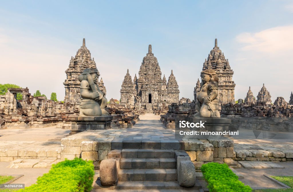 Candi Sewu, part of Prambanan Hindu temple, Indonesia Ancient Stock Photo