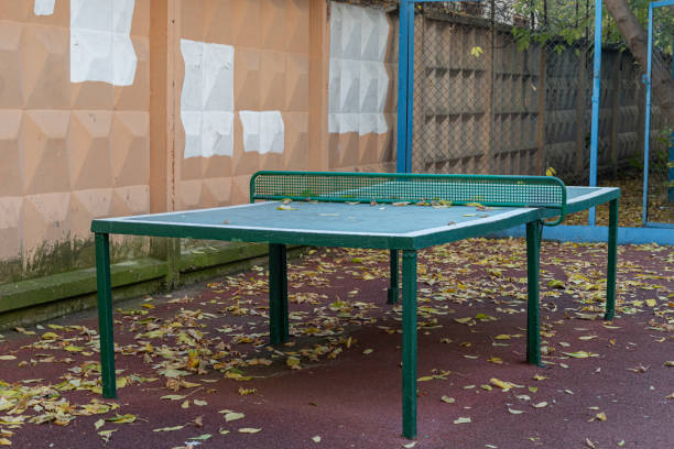 istock outdoor table tennis table in the park 1437655116