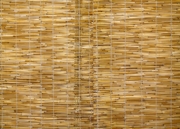 cieco di bambù - wicker textured bamboo brown foto e immagini stock