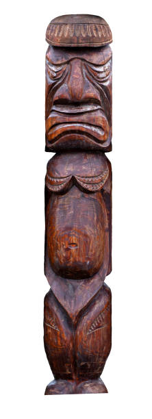 istock wooden idol statue of koryak on a white background 1437658799