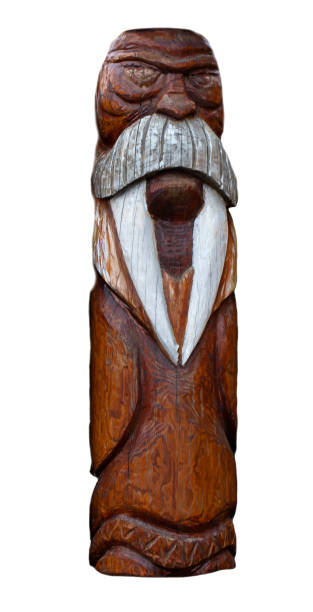 istock wooden idol statue of koryak on a white background 1437658818