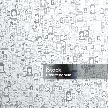 istock Abstract bright white background - People pattern 1437661212