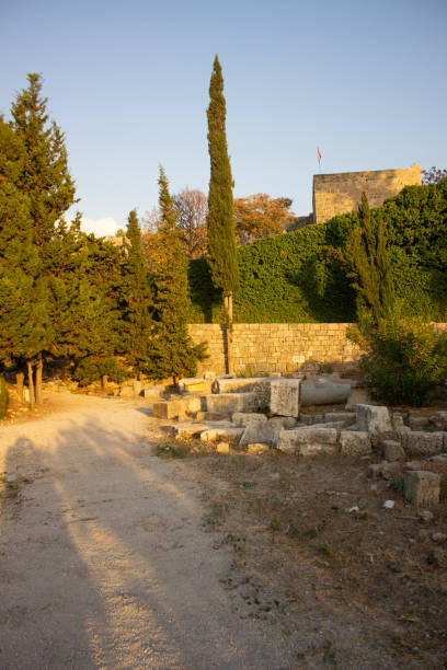 istock Sunset over Cypress trees at Byblos Castle, Lebanon 1437664137