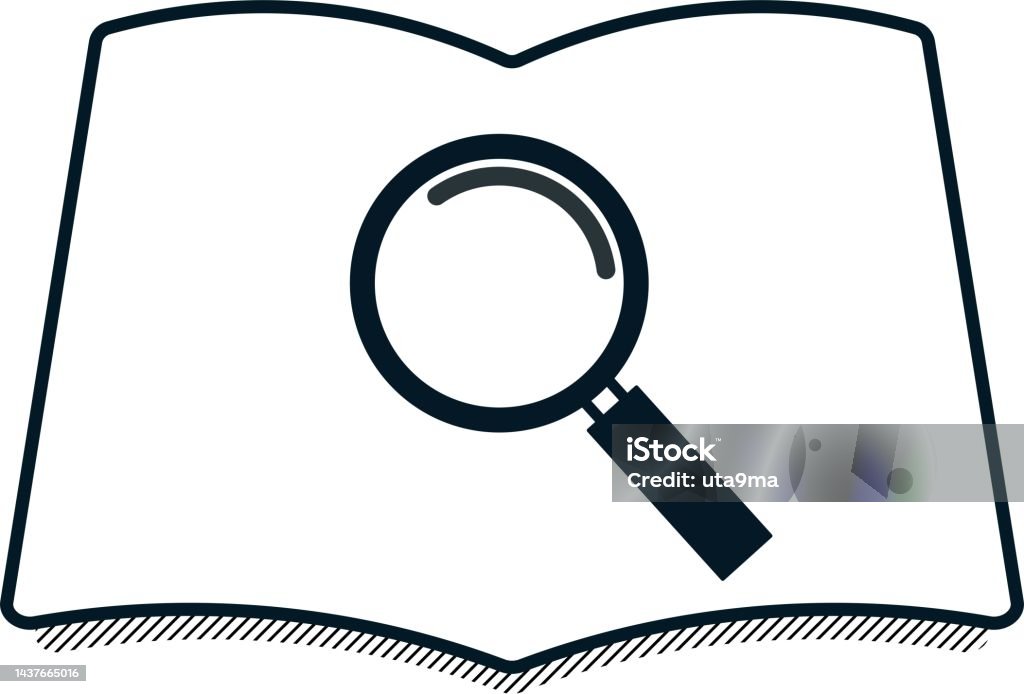 Illustration Of A Notebook A Bookshaped Frame And A Pencil Illustration ...