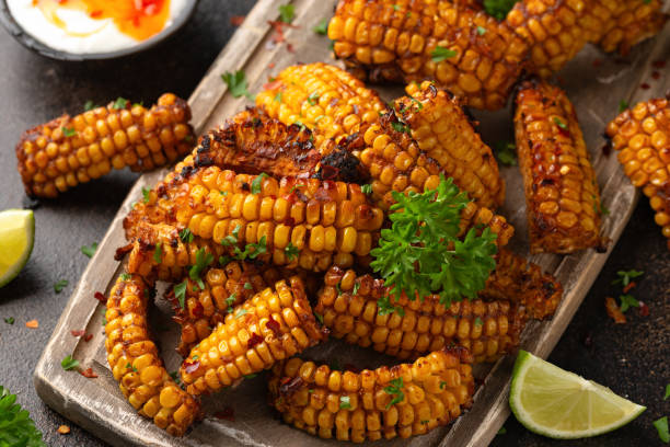 istock Corn ribs vegan vegetarian Plant based food concept 1437665535