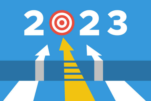 istock 2023 new year goal, business or personal target, flat vector success concept 1437666261