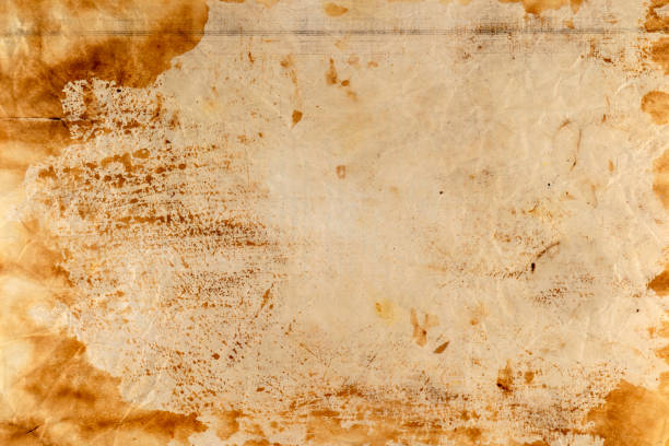 istock Burned old sheet of paper with a transparent background 1437666776
