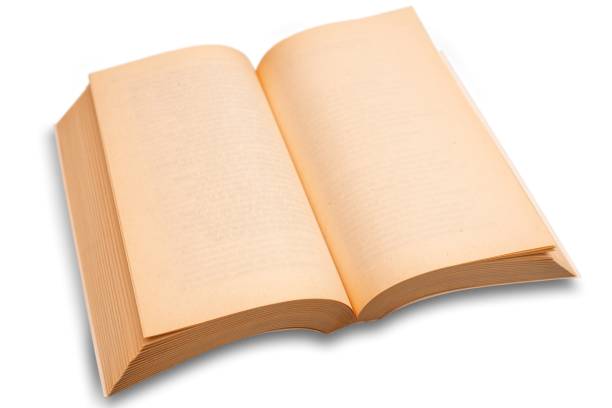 istock Closeup shot of a blank open book isolated on a white background 1437666800