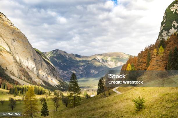Breathtaking Shot Of A Beautiful Mountain Landscape In Ahornboden Area Austria Stock Photo - Download Image Now