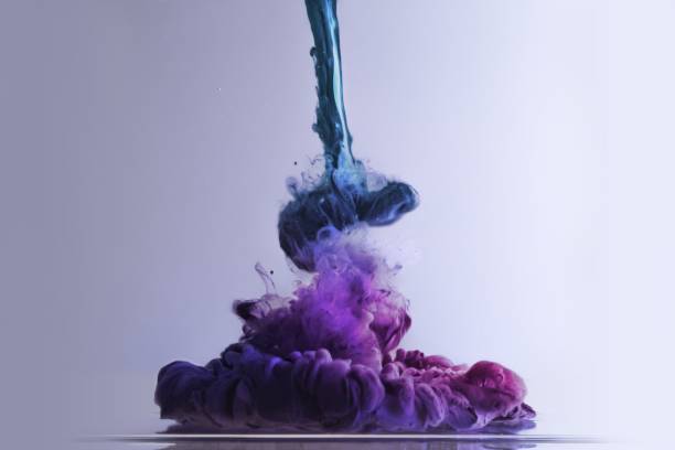 istock Closeup shot of colorful ink explosion on a white background 1437670840
