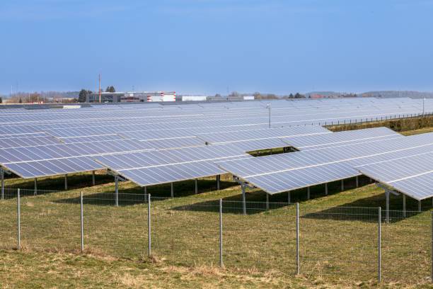 istock Solar cells and solar park to generate electricity 1437671246