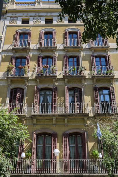 istock Face view of a typical facade in Barcelona spain 1437672115