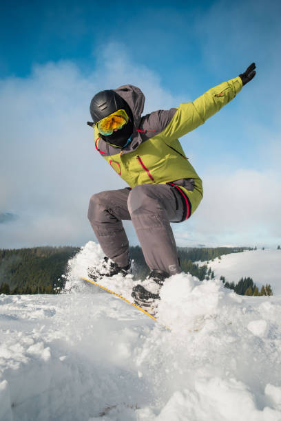 istock man snowboarder portrait carpathian mountains on background 1437679886