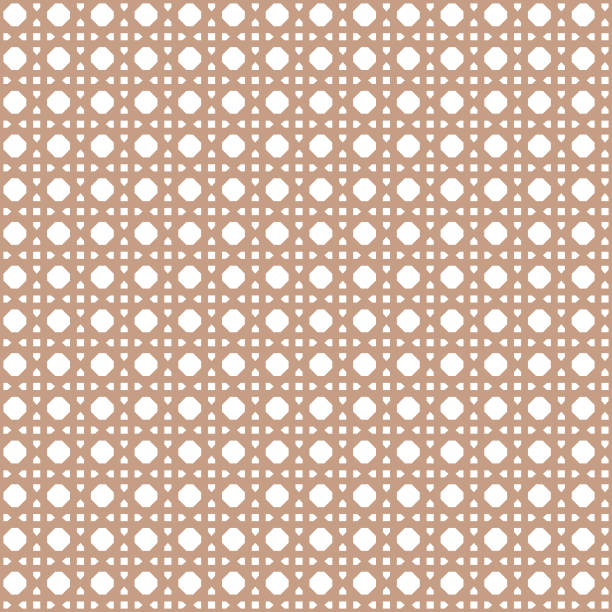 ilustrações de stock, clip art, desenhos animados e ícones de rattan seamless pattern - wicker backgrounds textured pattern