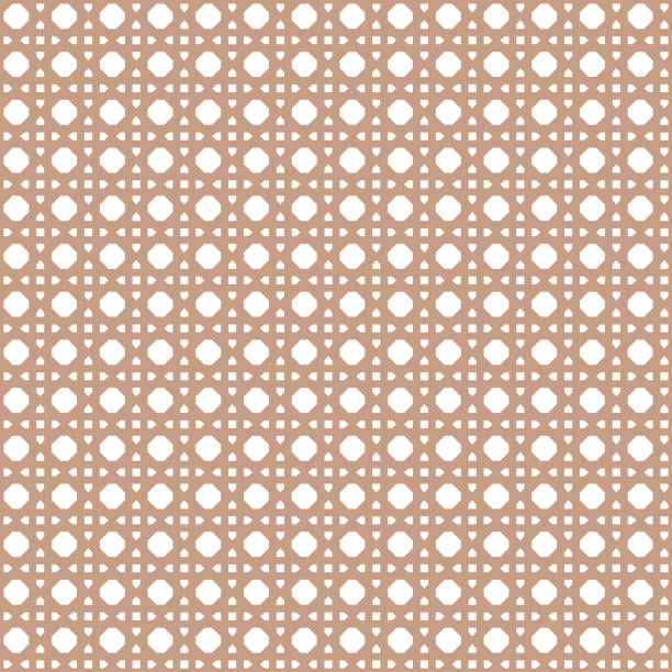 Rattan seamless pattern Vector rattan cane seamless pattern wicker stock illustrations