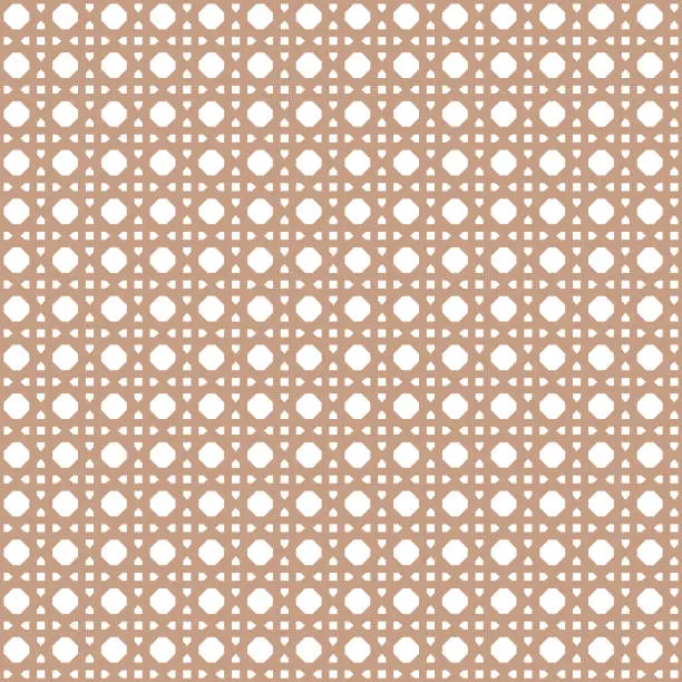 Vector illustration of Rattan seamless pattern