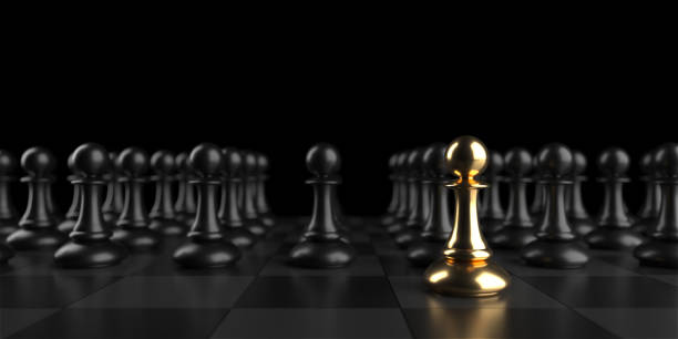 istock Chess pawn piece outstanding. Leadership concept 1437682456