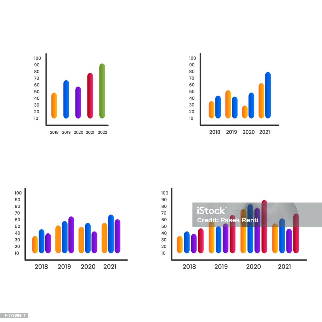 Infographic Comparing Years Infographics Vector Set Diagram Graph Chart With Years Template Element ...